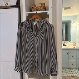 H&M Monochrome Striped Top